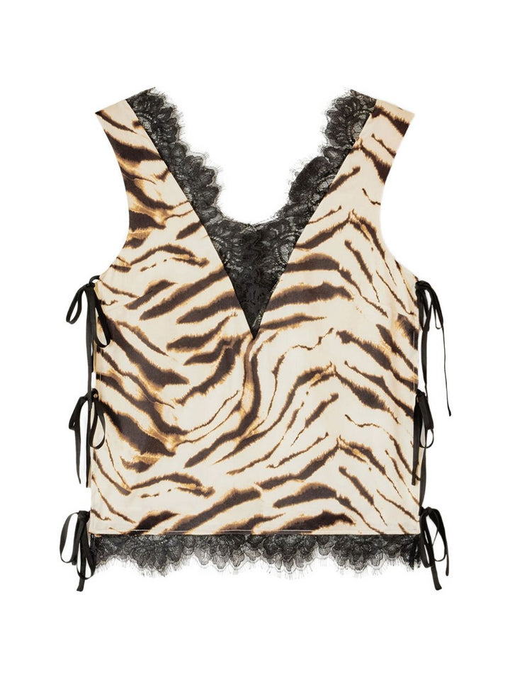Ganni Top - WHITE | 7f1549b635ff143745dc92488c0aa070ced640bd