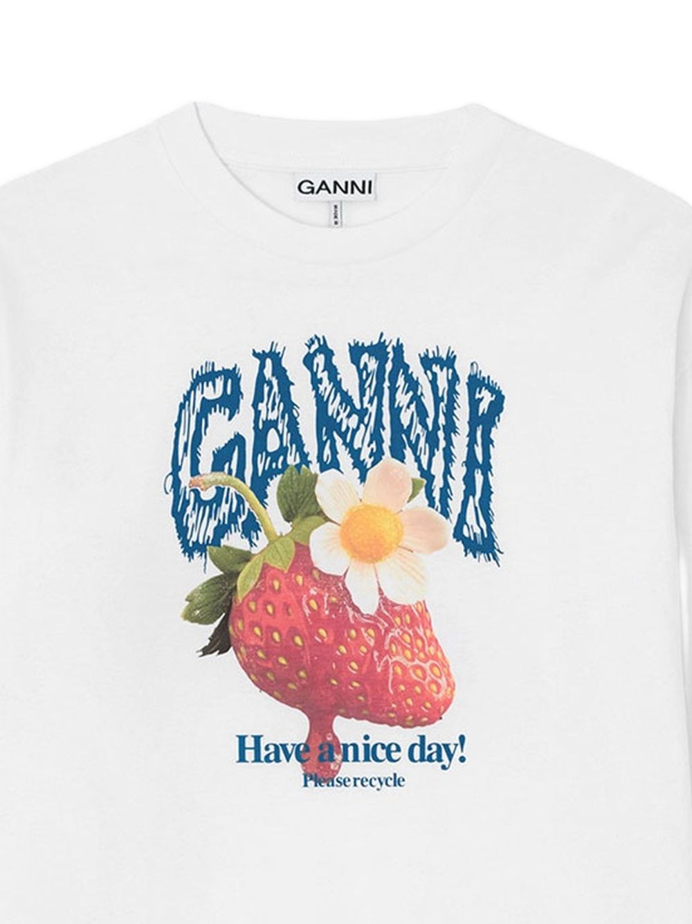 Ganni T-shirts and Polos - WHITE | 351b8a35bed084086eadac4b9f4679b3d23591cf