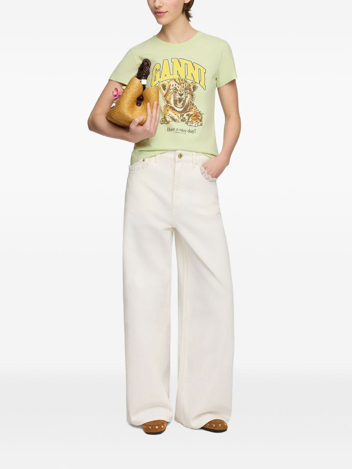 Ganni T-shirts and Polos - GREEN | 88ec87db5299919e1cb2bb9786c64ef315684a6f