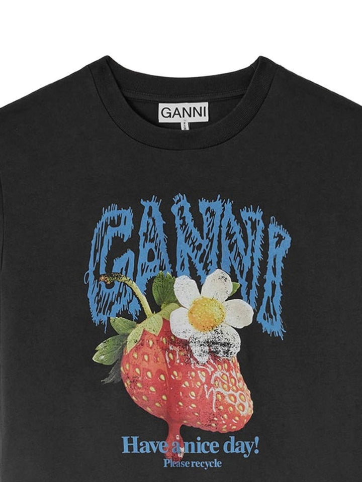 Ganni T-shirts and Polos - BLACK | 386371496006dd08c412696eaa5bee9aa8144f98