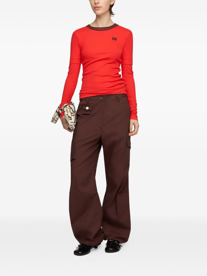 Ganni Trousers - BROWN | 713e04aa0d98c9a3c8e55544b062010ecb037058