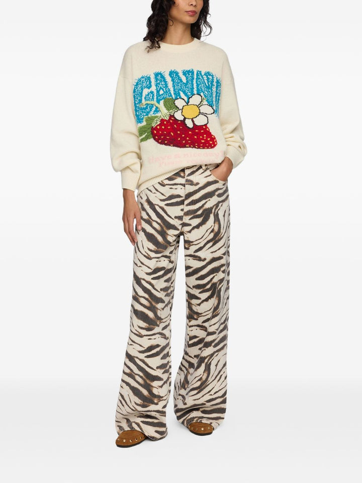 Ganni Sweaters - WHITE | c3d11f81e74d22bcfdae3f52d4e3e1b062dd636e