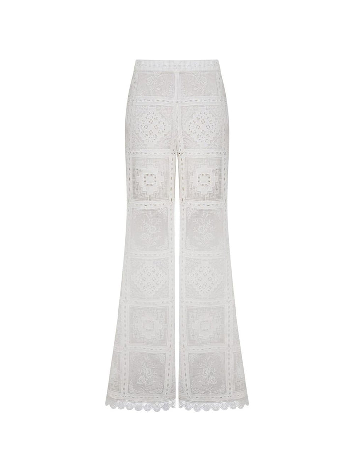 Zimmermann Trousers - WHITE | b51424e3b7d21a4a7acaa2df4d4e96ae0b4c6eb9