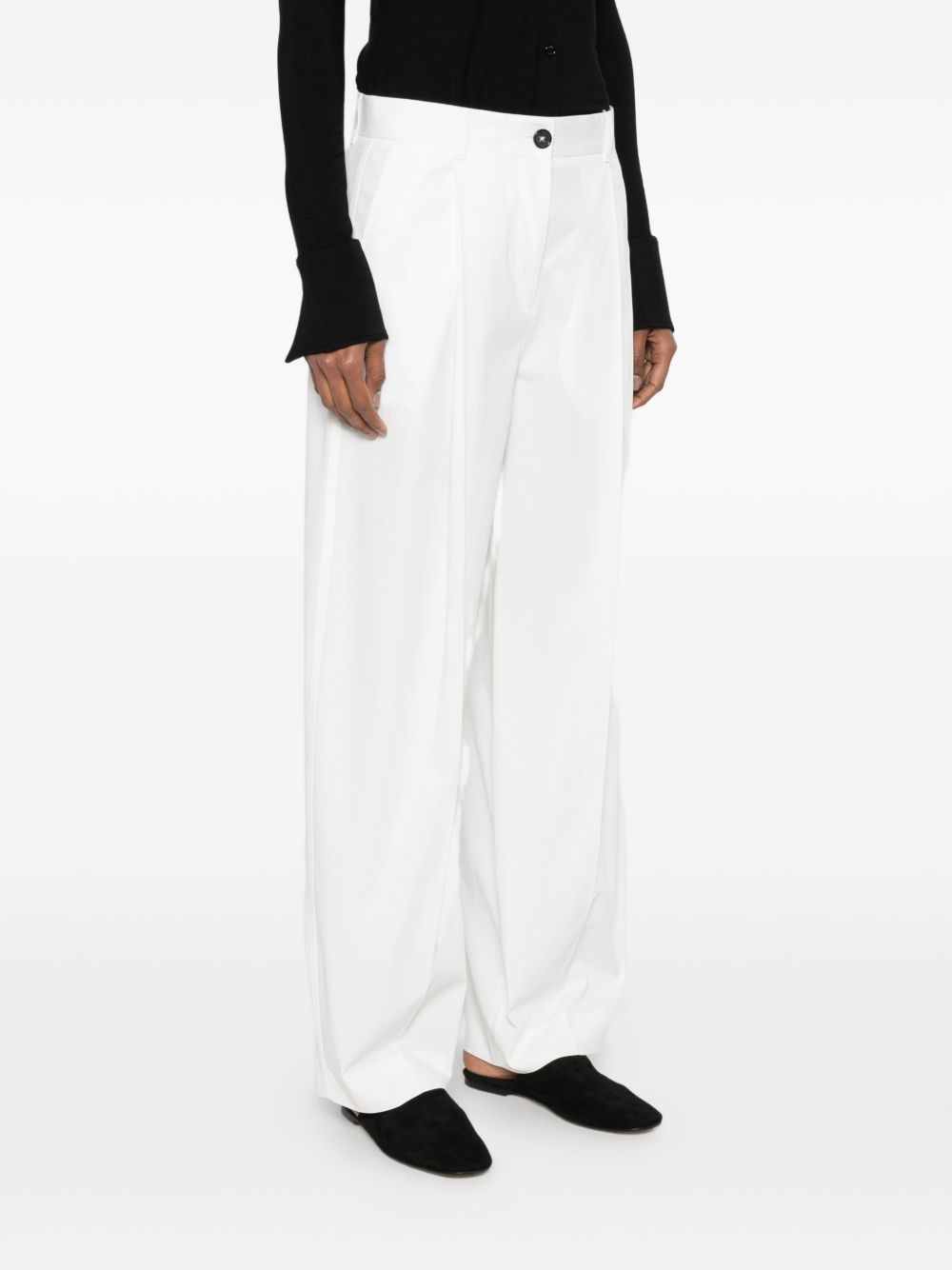 Toteme Pre Trousers - WHITE | 14cf505364bf5971e724e7624f8c6e39e876da50
