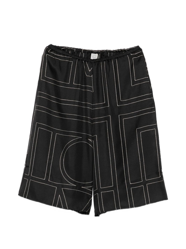 Toteme Pre Shorts - BLACK | 2ca2d4f0b6b327f9f49cc1511f6c24b671e1f593
