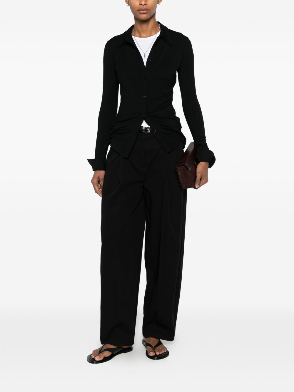 Toteme Pre Shirts - BLACK | 53379c363c9f1e8771aab0a47c137319dcdca704