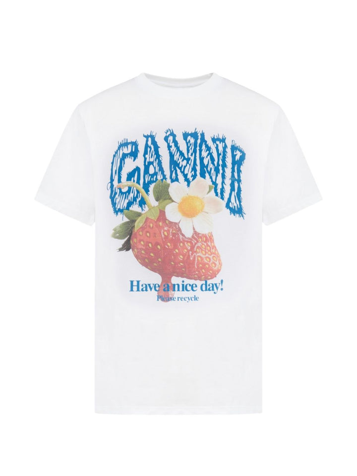 Ganni T-shirts and Polos - WHITE | 9da58127e8554b42e23cf2814340a4d8f366a732