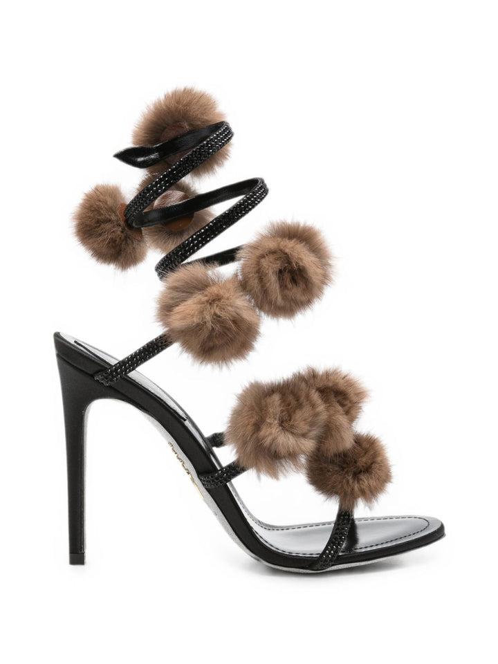 Rene' Caovilla Sandals - BLACK | aacfc5a5fa8d8ad248a224aec44d7ebab7f3e518