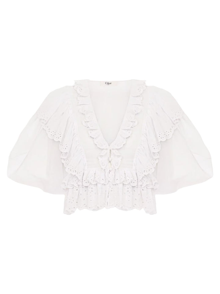 Chloè Top - WHITE | 32aa1bd781994583fa32c1af608cb7e06488bf44