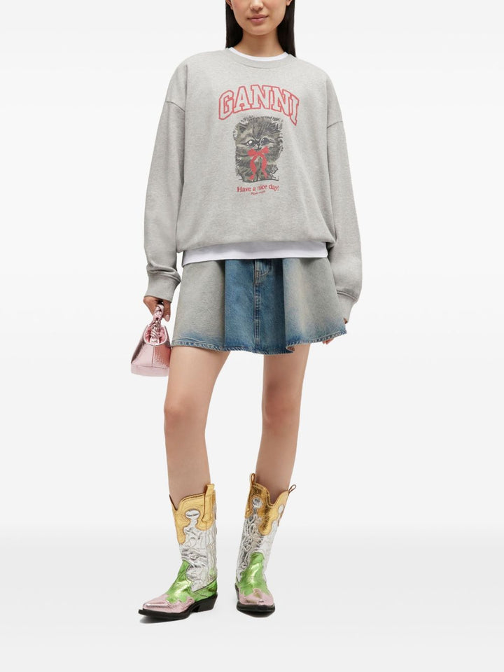 Ganni Sweaters - GREY | 80b02c693083a1a44084afe6cb3ff5278f6b113a