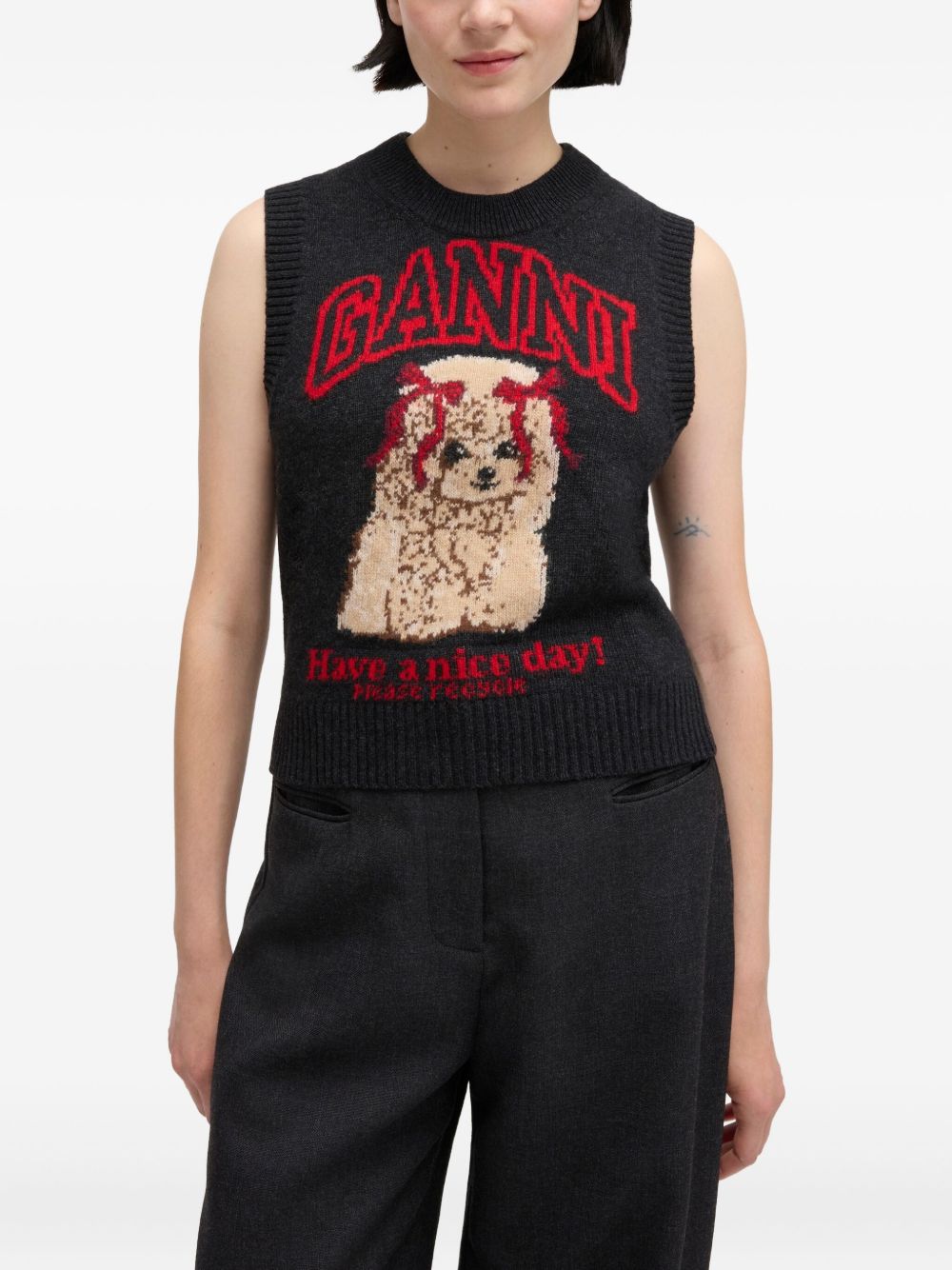 Ganni Sweaters - BLACK | 92576df8b89fdd75274a39855feea3753922f519