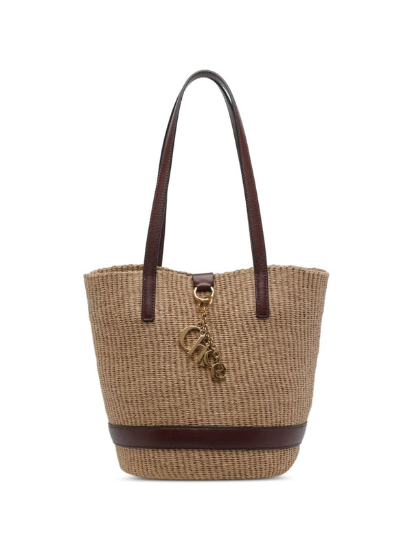 Chloé Charms Rafia Basket Bag