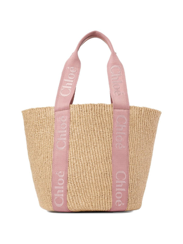 Woody Large Rafia Basket Bag