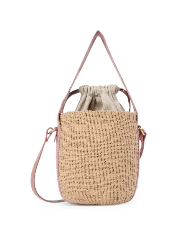 Woody Small Rafia Bucket Bag