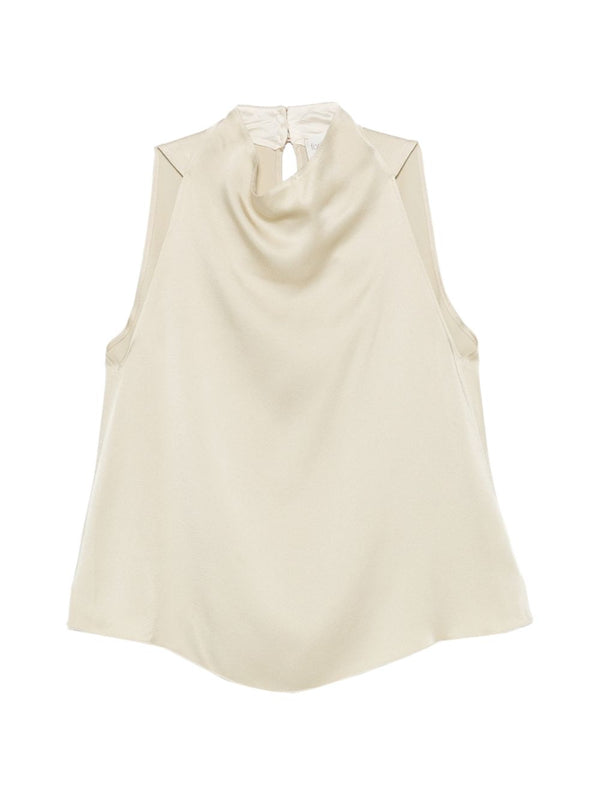 Satin Turtle-Neck Top