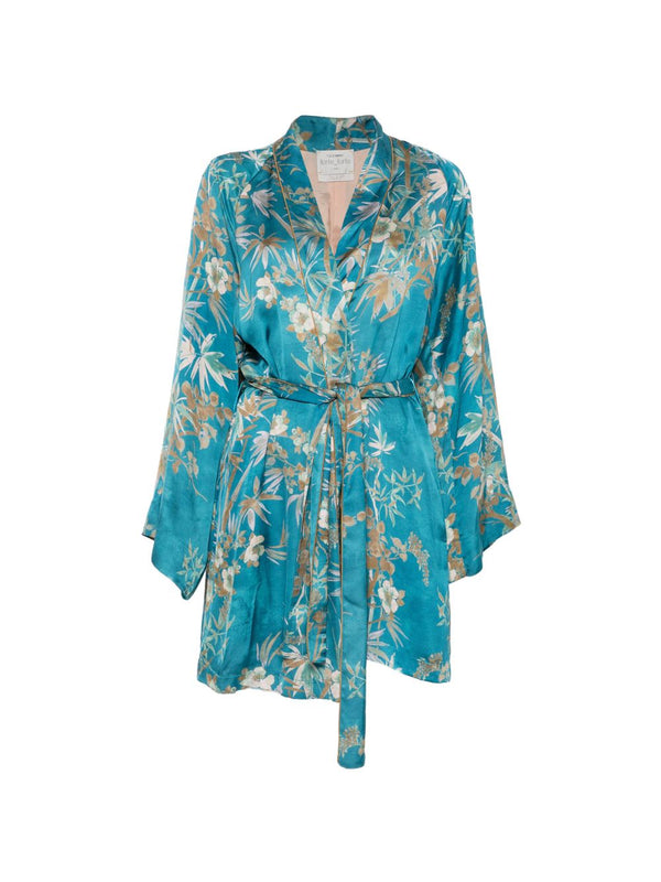 Printed Satin Kimono