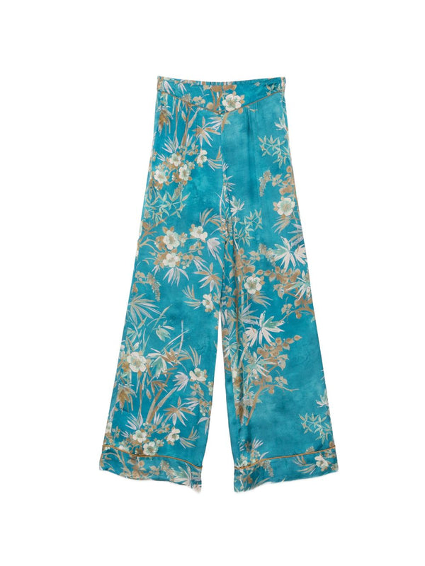 Printed Satin Trousers