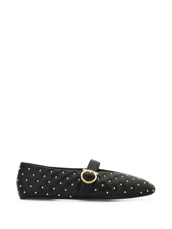 Leather Quilted Ballet Flats