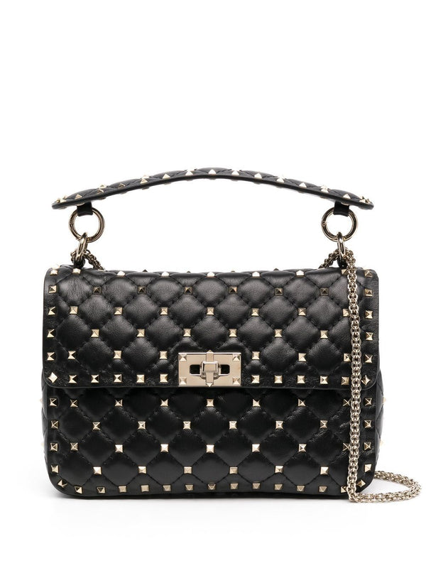 Rockstud Spike Medium Leather Shoulder Bag