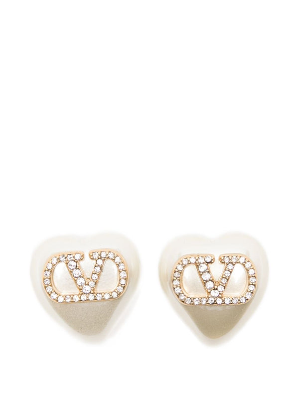 Vlogo Signature Strass Pearl Earrings
