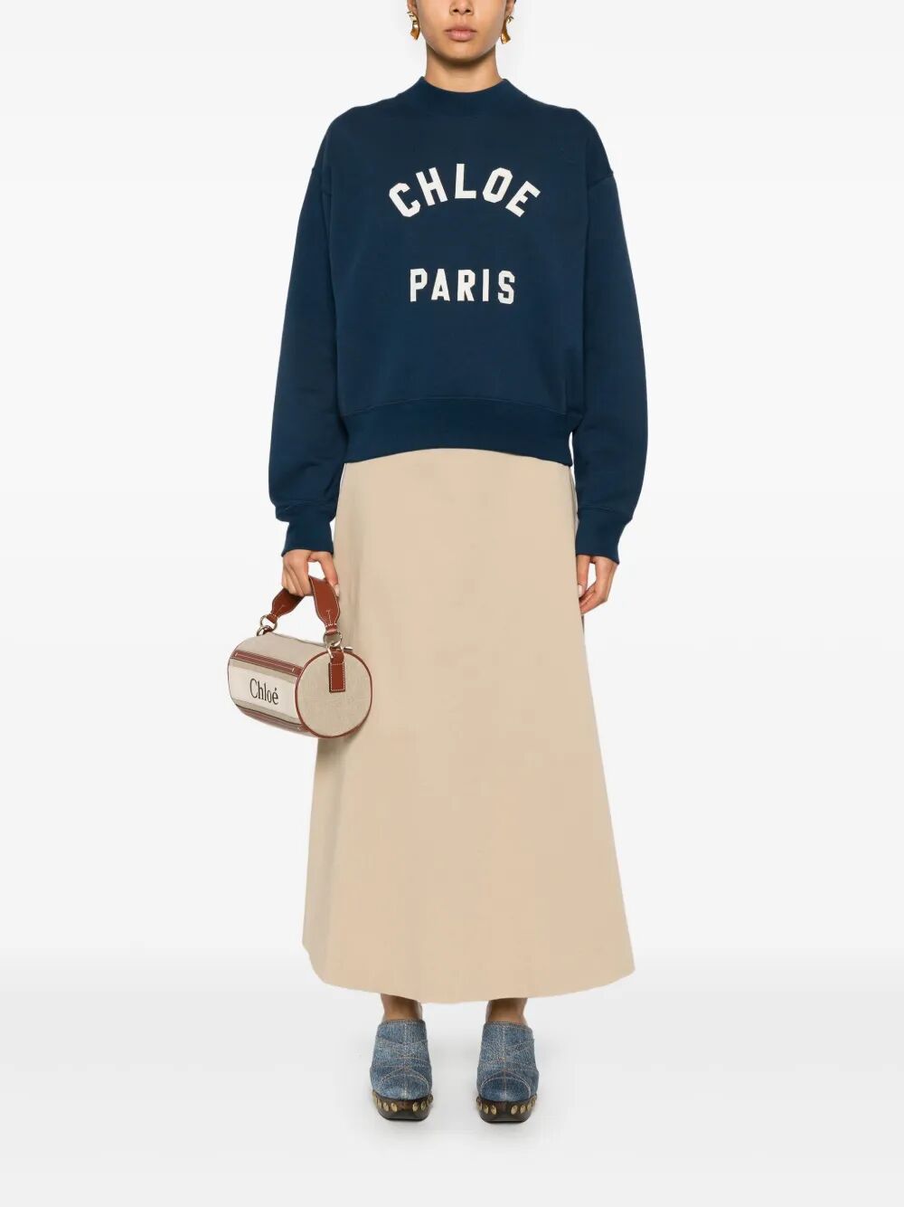 ChloÉ Round neck - Blu | 71c8218a618d928bba51a54ef8b5ab7024db022f