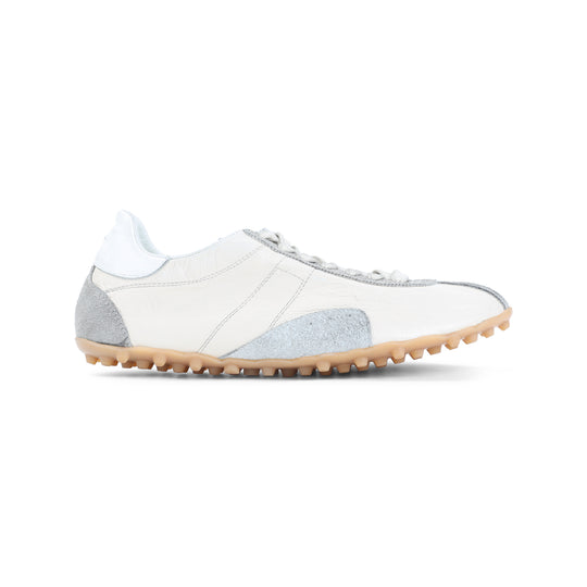 Cream White Goat Leather Spinter Low Top Sneakers