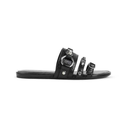 Black City Lamb Skin Sandals