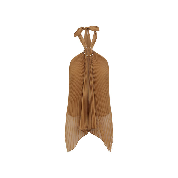 Brown Valzer Polyester Top