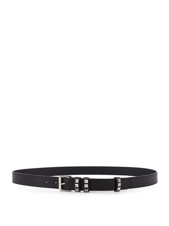 Flaneuse Leather Belt With Iconic Studs