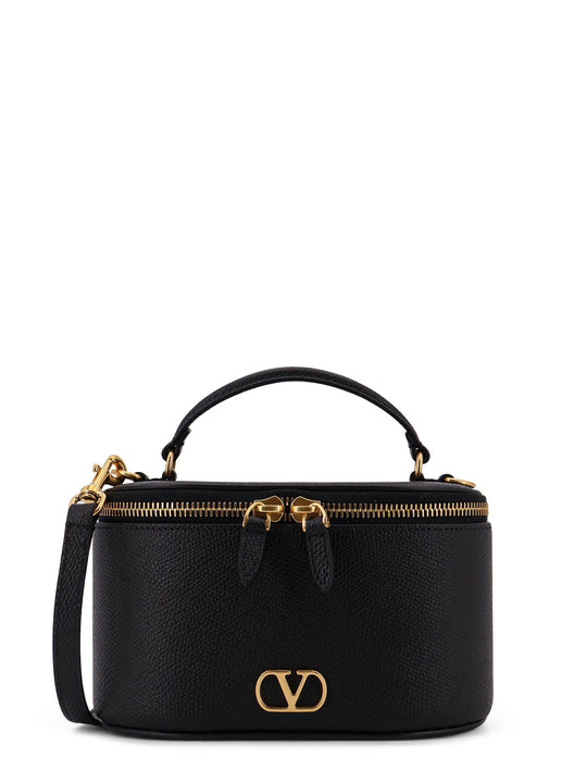 Leather Vanity Bag With Vlogo Signature