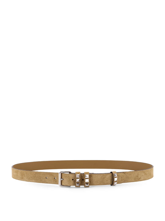 Flaneuse Suede Belt With Iconic Studs