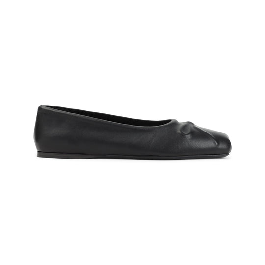 Black Dancer Leather Ballerinas
