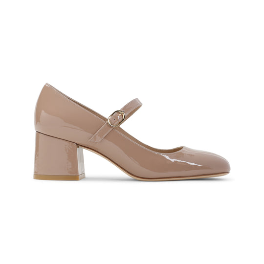 Light Brown Stuart Mj 60 Patent Leather Pumps