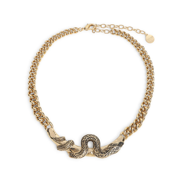 Old Gold Serpentine Necklace