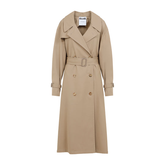 Beige Cotton Nylon Coat