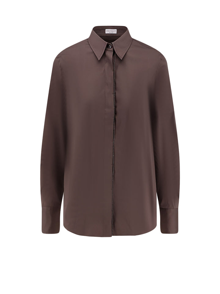 Brunello Cucinelli Shirts - DARK BROWN | 5811ee4470ef26218587380ab7aae6daa6e3dbf7