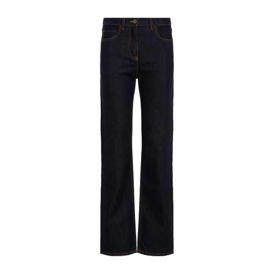 Blue Lurex Cotton Jeans