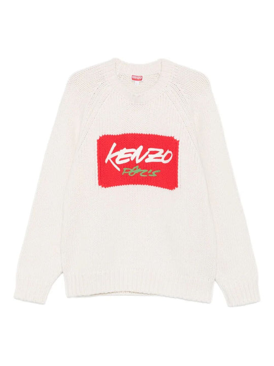 Maglione In Lana `Kenzo X Futura 2000` Con Ricamo Graffiti