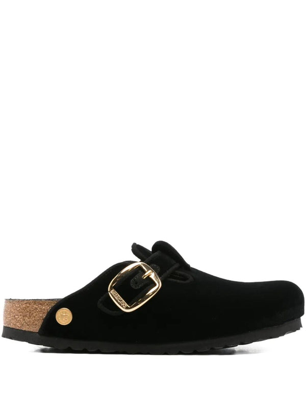 Mule Boston Big Buckle In Velluto