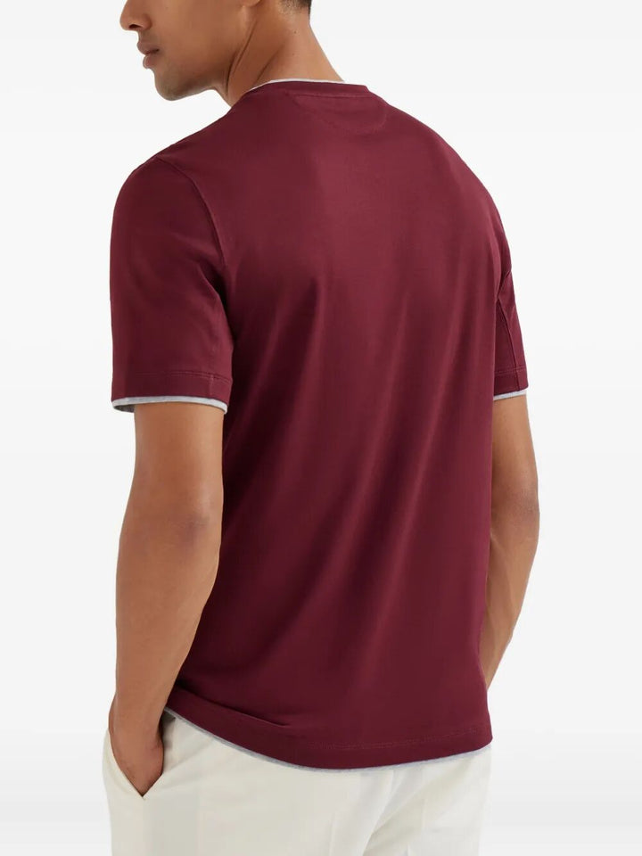 Brunello Cucinelli T-shirts - Rosso | 2a6adf85f7473e629f8aad0c6b5c456d977496db