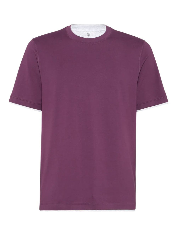 Brunello Cucinelli T-shirts - Pink & Purple | f70b253856b5ab43708f9ba731aea08e2f1184cd