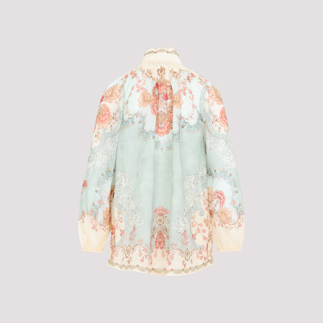 Zimmermann Blouse - Verde | 545681f4c1c37a4775189a84938f3a464fce9665