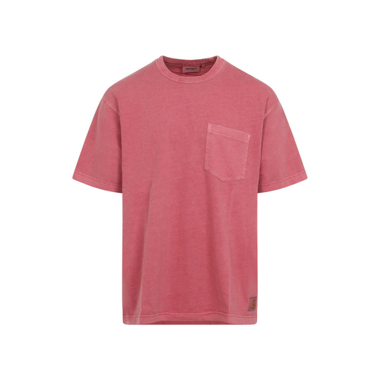 Red S/S Torion Pocket Cotton T-Shirt