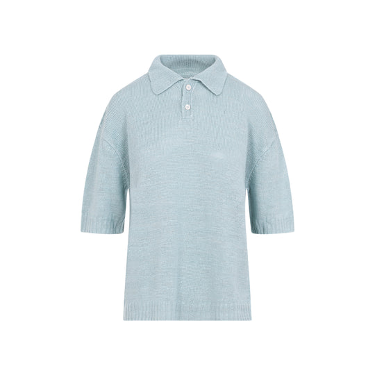 Light Blue True Hemp Polo Shirt
