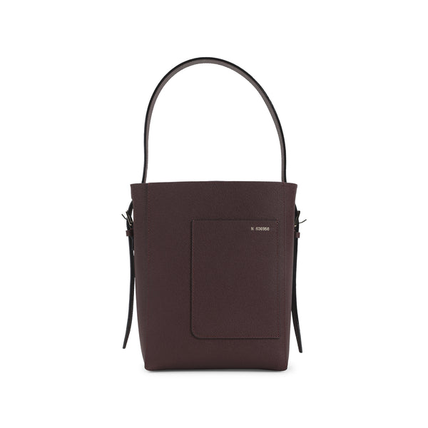 Amaranto Calf Leather Small Bucket Bag