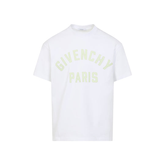 White And Green Cotton T-Shirt