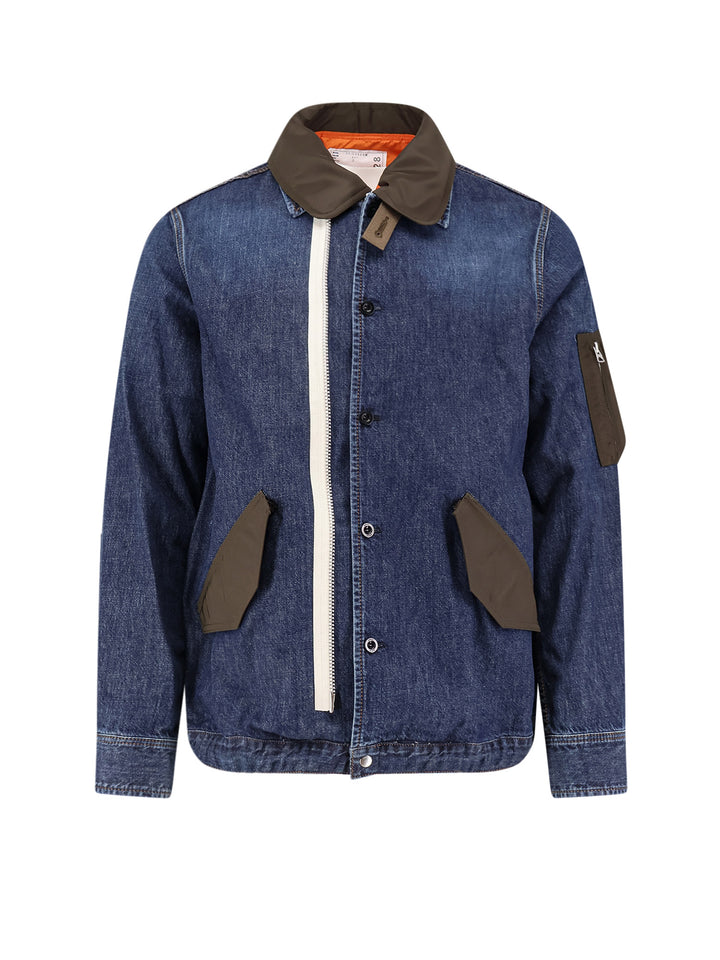Sacai Jackets - Blue and green | 3603557eda5339f3739af6db39ca5ab34573bc39