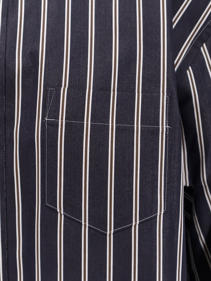 Sacai Shirts - NAVY STRIPE | d4b18f26deaa6795177de99b638be2dad78a5fe9