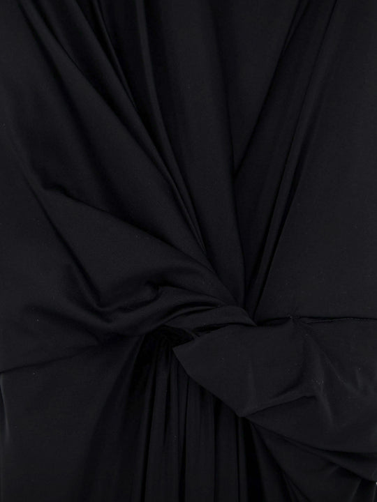 Stretch Fabric Long Asymmetrical Dress