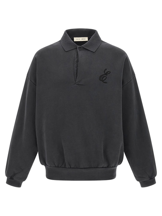 Classic Fleece Polo Nero